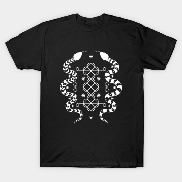 Damballah Wedo Veve loa symbol T-Shirt by OccultOmaStore